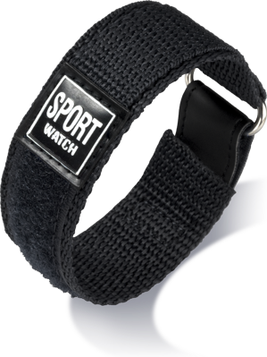 Eulit - Sport Watch Loop - 20mm - čierny - textílny remienok