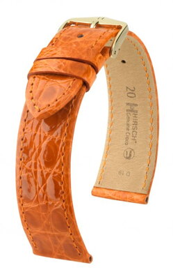 Hirsch Genuine croco - oranžový - kožený remienok