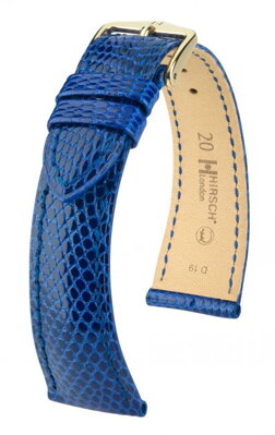 Hirsch London - kráľovský modrý - kožený remienok