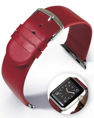 Detroit - Smart Apple Watch - červený - kožený remienok