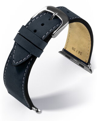 Smart Wear Single Apple Watch - modrý - kožený remienok