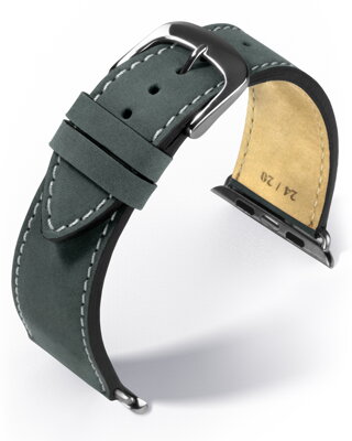 Smart Wear Single Apple Watch - zelený - kožený remienok