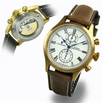 Steinhart Marine-Chronograph Bronze Premium Römisch