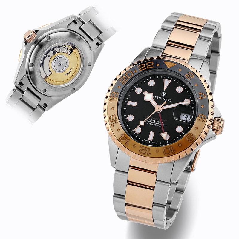Steinhart Ocean One GMT two-tone BLACK/KHAKI Steinhart Ocean One GMT two-tone BLACK/KHAKI