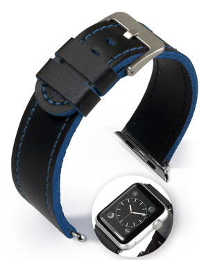 Dallas - Smart Apple Watch - modrý - kožený remienok