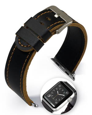 Dallas - Smart Apple Watch - zlatohnedý - kožený remienok